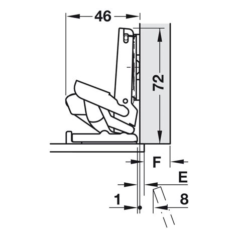 Hafele 329 43 500 Salice Glass Door Concealed Hinge 110 Degree