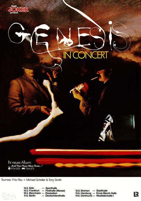 Tour poster – Genesis – And Then There Were Three – German dates – The ...