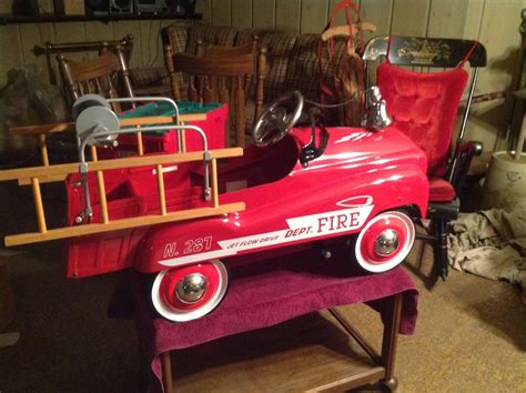 Red Fire Truck Pedal Car Custom Classic FireTruck Model | #1789605703