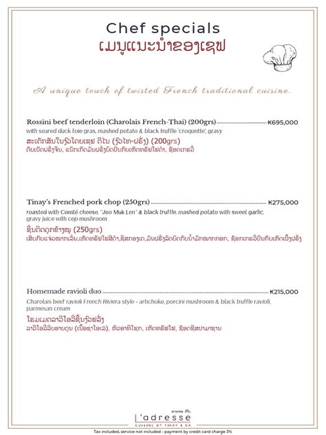 Chef Specials | PDF