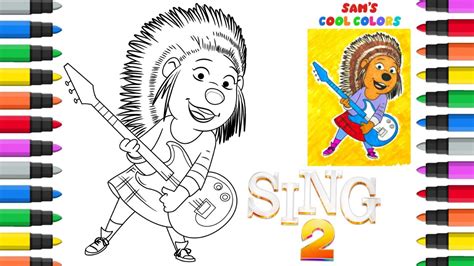 Coloring Ash Sing 2 Sing 2 Coloring Pages Markers Youtube