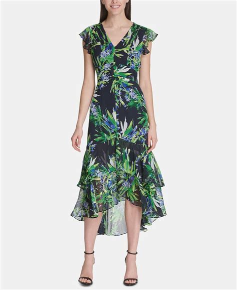 Tommy Hilfiger Floral Chiffon High Low Maxi Dress Macy S