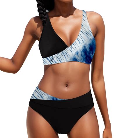 Xuapaodt Summer Two Piece SwimsuitWomen S Sexy Summer Fresh Print Two