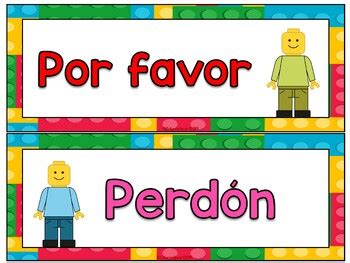 Bellas Palabras Bloques Legos By Educaclipart Tpt