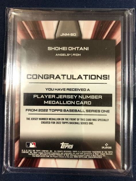 2022 Topps Series1 大谷翔平 Shohei Ohtani Jersey number medallion JNM SO