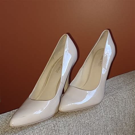 Nine West Shoes Nine West Classic Patent Leather Pumps Nude Sz