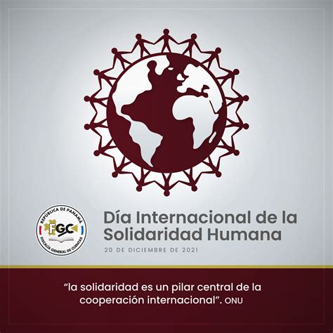 El Día Internacional de la Solidaridad Humana es celebrar nuestra