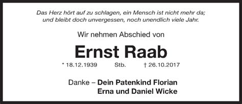 Traueranzeigen Von Ernst Raab Trauer Nn De