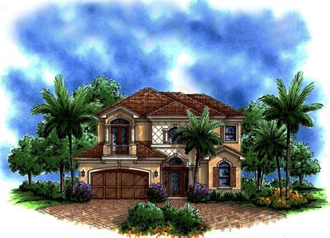 4 Bedrm 3012 Sq Ft Mediterranean House Plan 175 1220 Design Garten