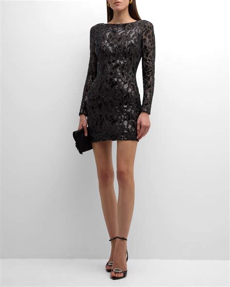 Dress The Population Black Label Cassidy Sequin Bodycon Mini Dress Neiman Marcus