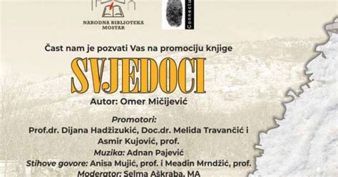 Promocija knjige Svjedoci Omera Mičijevića u Mostaru