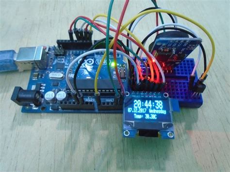 How to Make an Arduino OLED Temperature Display With Real-Time Clock ...