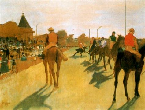 Vers Degas Chevaux De Course Devant Les Tribunes Edgar Degas