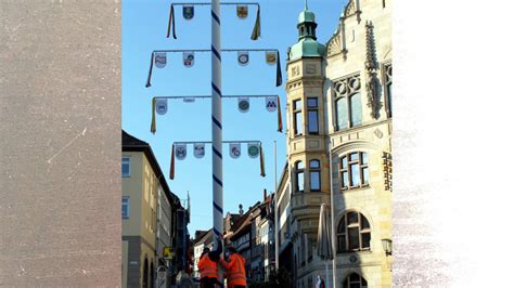 Zwölf Meter hoher Maibaum schmückt Marktplatz regionalHeute de