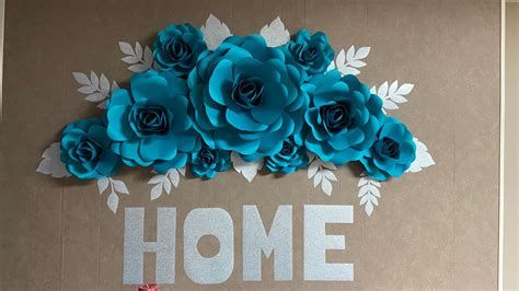 Flores De Papel Azul Aqua En 2024 Decoración De Flores De Papel Tutorial De Flores De Papel