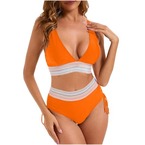 Levmjia Women S Bikini Set High Waisted Swimsuit UPF50 Sun Protection