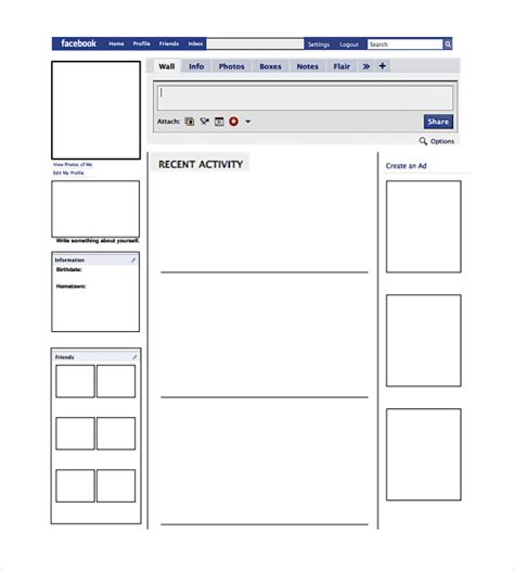 editable facebook template