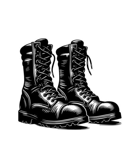 Illustration Vectorielle Des Bottes De Combat Vecteur Premium