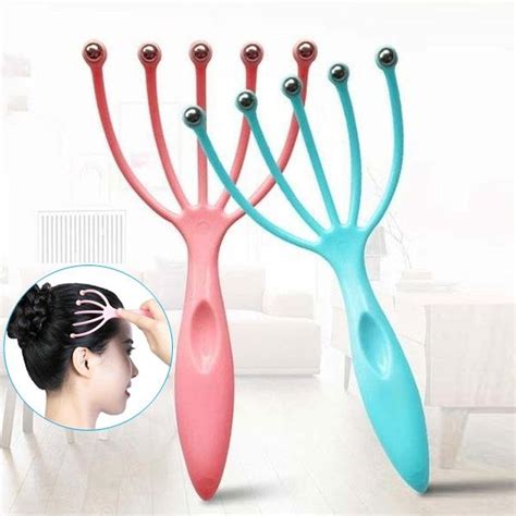 Handheld Five Fingers Claw Steel Ball Massager For Head Scalp Neck