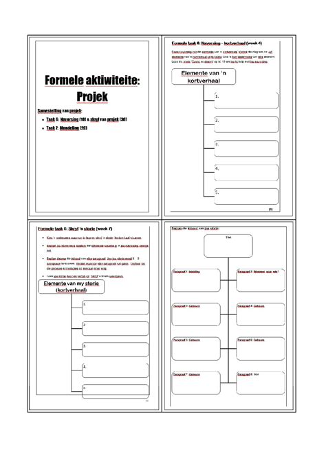 Afrikaans Ht Graad Kwartaal Kreatiewe Skryfprojek Teacha