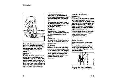 STIHL HL 45 Hedge Trimmer Owners Manual