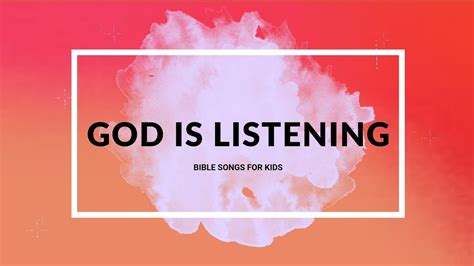 God Is Listening With Lyrics I Acapella Bible Songs For Kids I Sunday