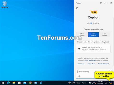 Add Or Remove Copilot Button On Taskbar In Windows 10 Tutorials