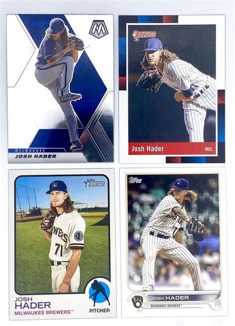 Josh Hader Milwaukee Brewers Topps Panini Nm Mt Card Lot