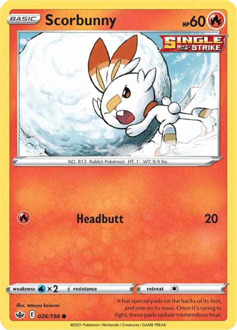 Scorbunny - SWSH - Chilling Reign - 26/198 - Pokemon Single Card