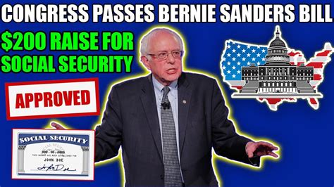 Congress Passes Bernie Sanders Bill 200 Raise For Social Security