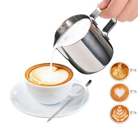 Pichet Lait En Acier Inoxydable Mousseur Caf Latte Art Machine