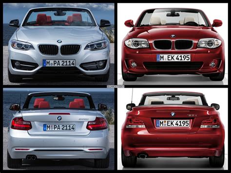 BMW F23 2 Series Convertible vs. BMW E88 1 Series Convertible - Photo ...