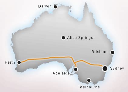 Indian Pacific Route Map