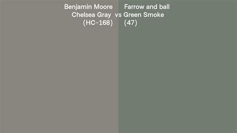 Benjamin Moore Chelsea Gray HC 168 Vs Farrow And Ball Green Smoke 47