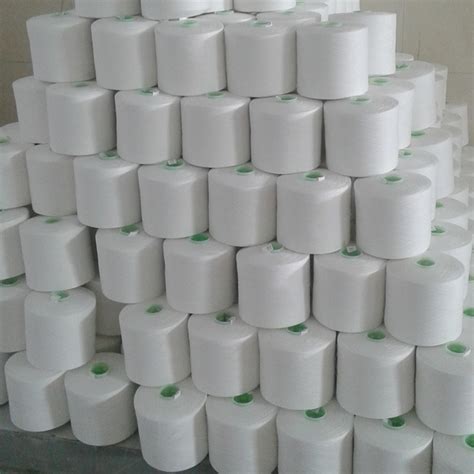 Semi Dull Raw White Spun Polyester Sewing Thread