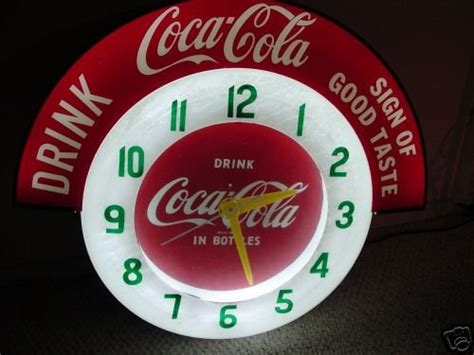 Vintage Cleveland Coca Cola Electric Neon Clock