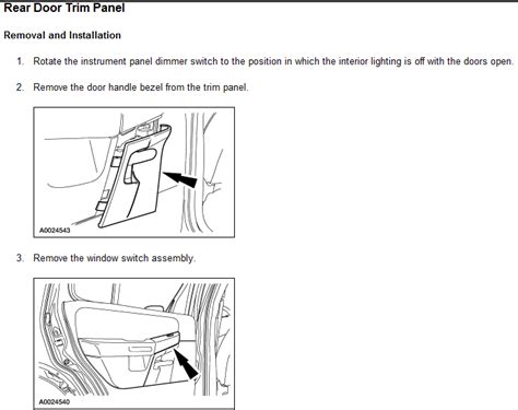 Need To Remove The Rear Door Panel On A 2002 Ford Explorer