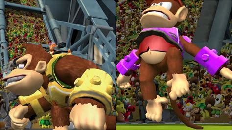 Mario Strikers Charged DK Vs Diddy Kong Wii Gameplay 4K60fps