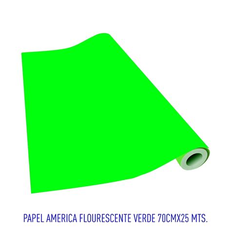 PAPEL AMERICA FLOURESCENTE VERDE 70X25MTS Copavisa