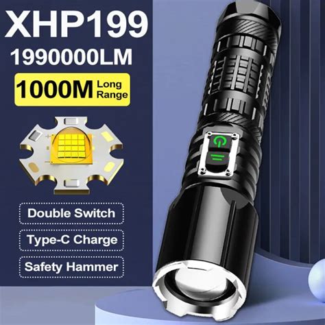 Xhp High Power Led Flashlight Lm Usb Rechargeable Most