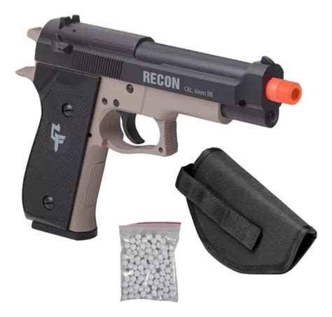 Pistola Airsoft Game Face Recon Resorte Cal 6mm Con Funda Meses Sin