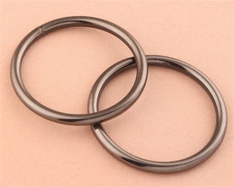 Mm Metal O Rings Welded Metal Loops Gunmetal Round Strap Etsy