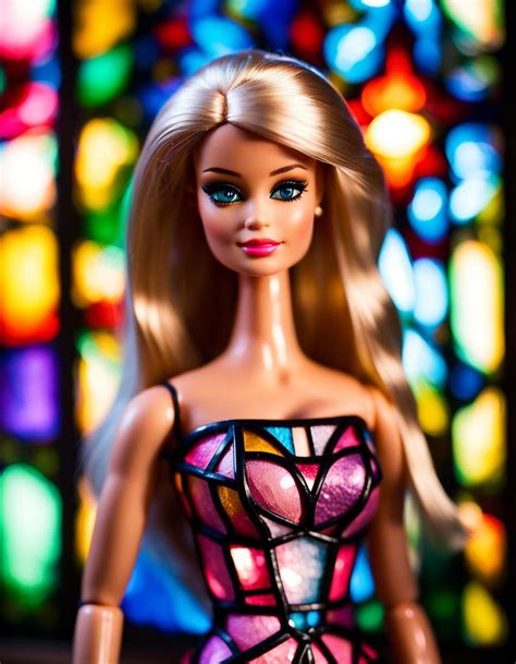 Barbie In A Stained Glass Window Ai Generated Artwork Nightcafe Creator