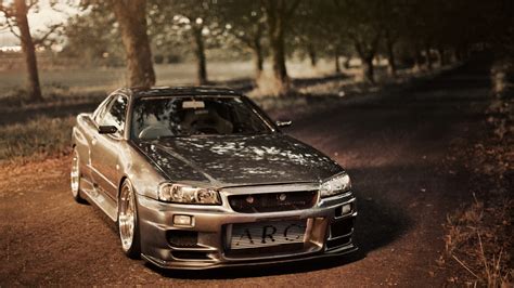 Скачать обои дорога тюнинг Nissan Gt R ниссан Skyline R34 скай раздел Nissan в