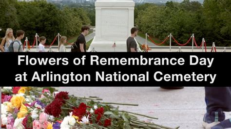 Flowers Of Remembrance Day At Arlington National Cemetery Youtube