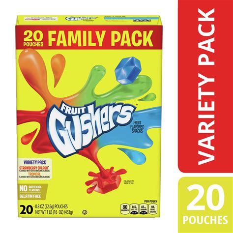 Gushers Fruit Flavored Snacks Variety Pack Strawberry And Tropical