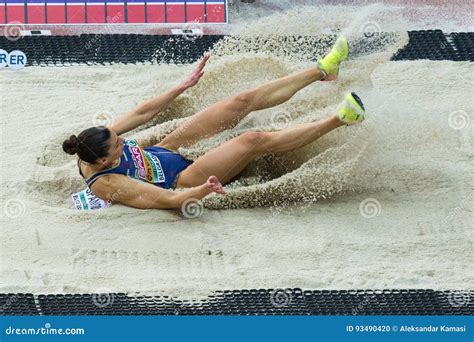 Atletismo Salto De Longitud De La Mujer Spanovic Ivana Imagen