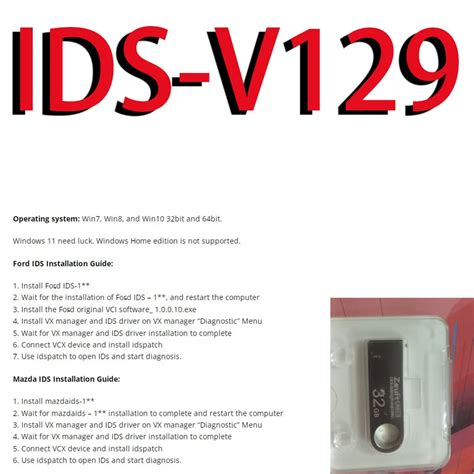 Ecutool Ids V129 Scanner Multil Ngue Para Ford Vcmii Obd2 Ferramenta De