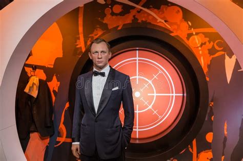 Amsterdam Netherlands April 25 2017 Daniel Craig Wax Statue In