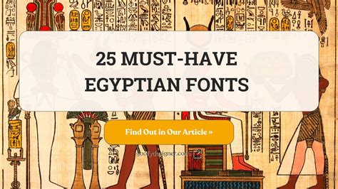 25 Egyptian Fonts That Marry the Old World Charm With Modern Design